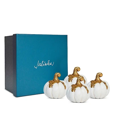 Juliska Forest Walk Pumpkin Place Card Holder, Set of 4