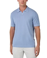 Boggi Milano Cotton Crepe Knit Polo Shirt