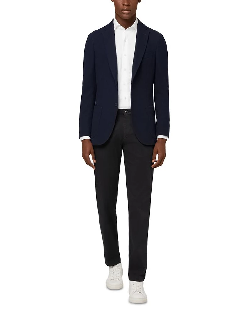 Navy Cotton B Jersey Blazer