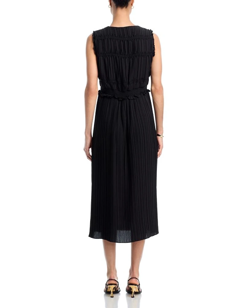 Tiered Pleated Dress