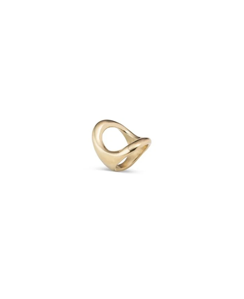 18K Gold-Plated Ring with Large Central Oval
