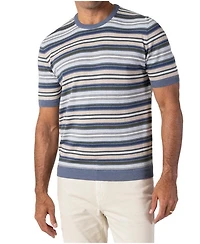 Pratt Stripe Short Sleeve Crewneck Sweater