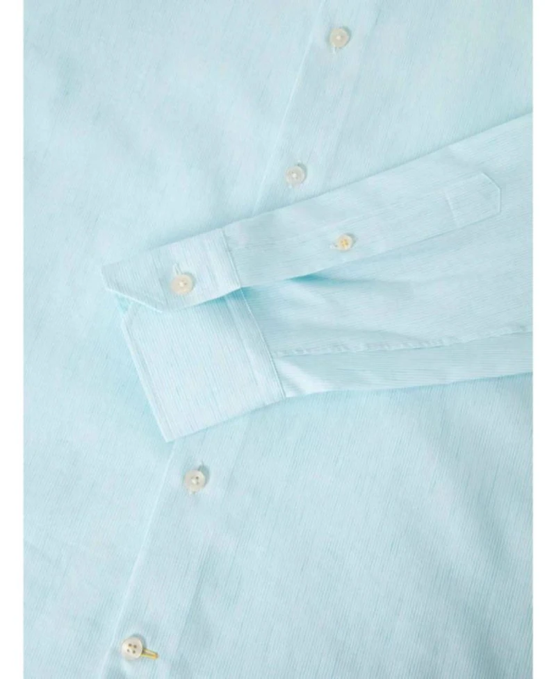 Reynolds Micro Stripe Cotton/Linen Contemporary Fit Shirt
