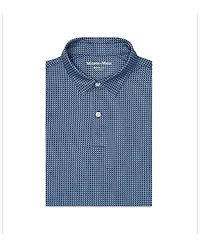 Halyard Short Sleeve Polo Navy Geo Twill