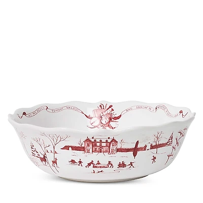 Juliska Country Estate Winter Frolic 11'' Serving Bowl, Ruby