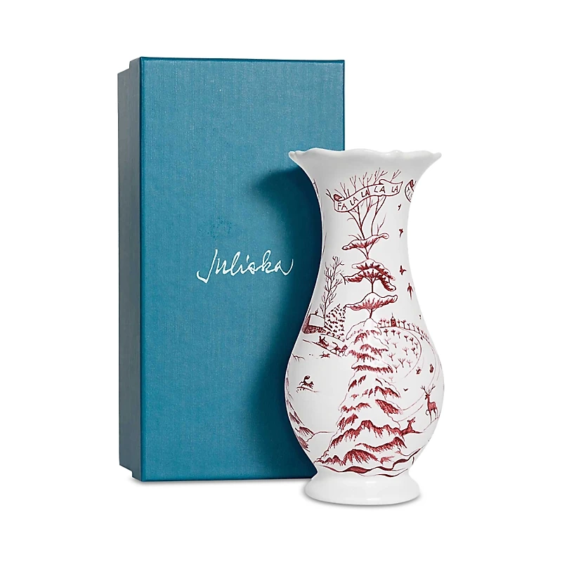 Juliska Country Estate Winter Frolic 9 Vase, Ruby