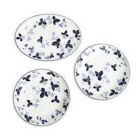 Wild Strawberry Inky Blue Dinnerware 15 Piece Set, Service for 4