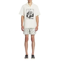 Printed Cotton Shorts