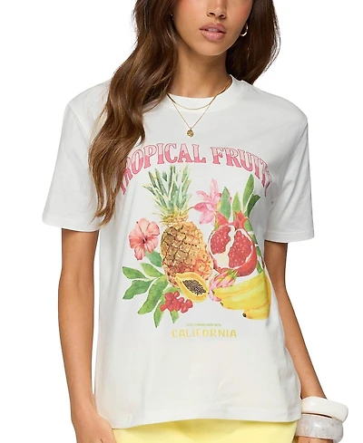 Edikted Tropical Fruits Graphic T-Shirt