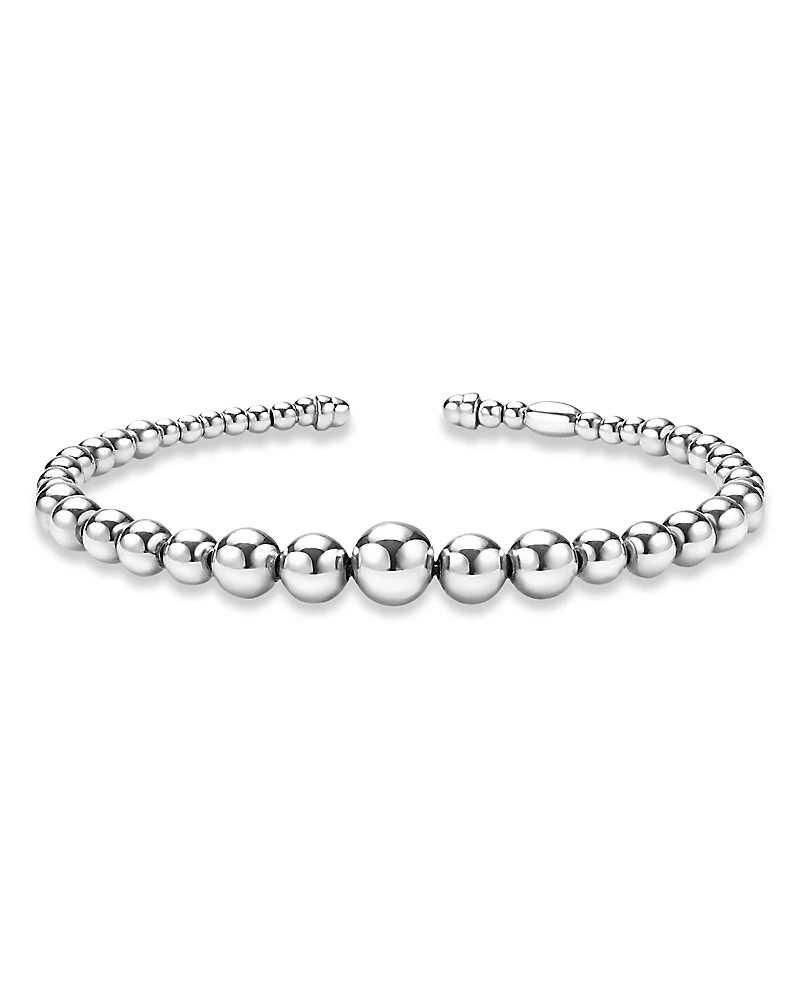 Lagos Sterling Silver Caviar Bubbly Beaded Cuff Bracelet