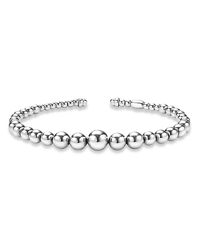 Lagos Sterling Silver Caviar Bubbly Beaded Cuff Bracelet