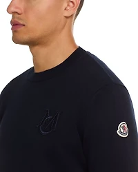 Embroidered Monogram Cotton Crewneck Sweater