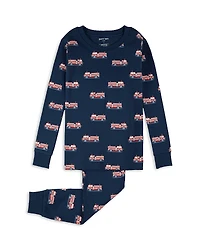 petit lem Boys' Fire Truck Print Pajama Set