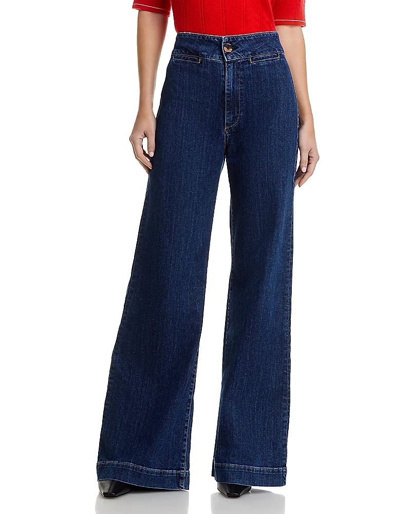 Askk Ny Brighton High Rise Wide Leg Jeans