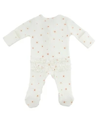 Girls' Zipper Footie - Twinkle Mini Daisies with Ruffles Baby