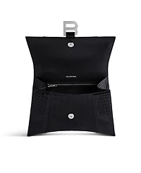 Hourglass Handbag Crocodile Embossed