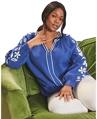 Embroidered Relaxed Blouse