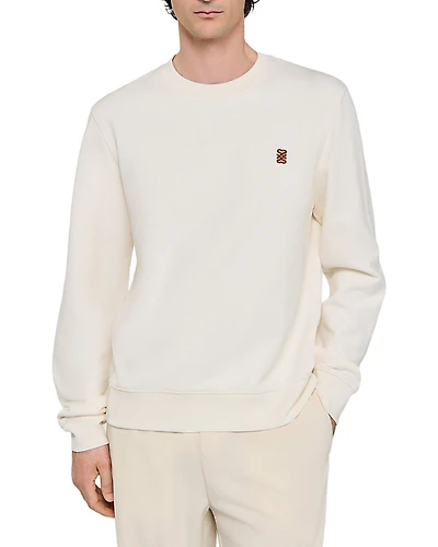 Sandro Crewneck Patch Logo Sweatshirt