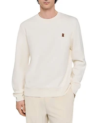 Sandro Crewneck Patch Logo Sweatshirt