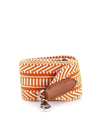 Pre-Owned HERMES 50 Sangle Shoulder Strap Cavale Canvas