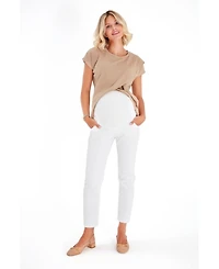 Graceful Non-Denim Foldover Waistband Maternity Pants