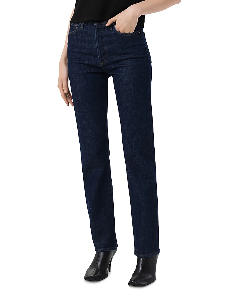 Agolde 90's Pinch Long Waist High Rise Straight Leg Jeans