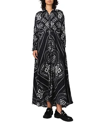 Patterned Flowing Maxi Dress