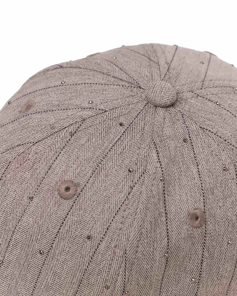Studded Striped Cap