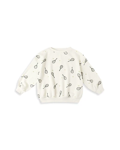 Rylee + Cru Boys' French Terry Relaxed Fit Tennis Print Sweatshirt - Little Kid