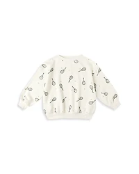 Rylee + Cru Boys' French Terry Relaxed Fit Tennis Print Sweatshirt - Little Kid