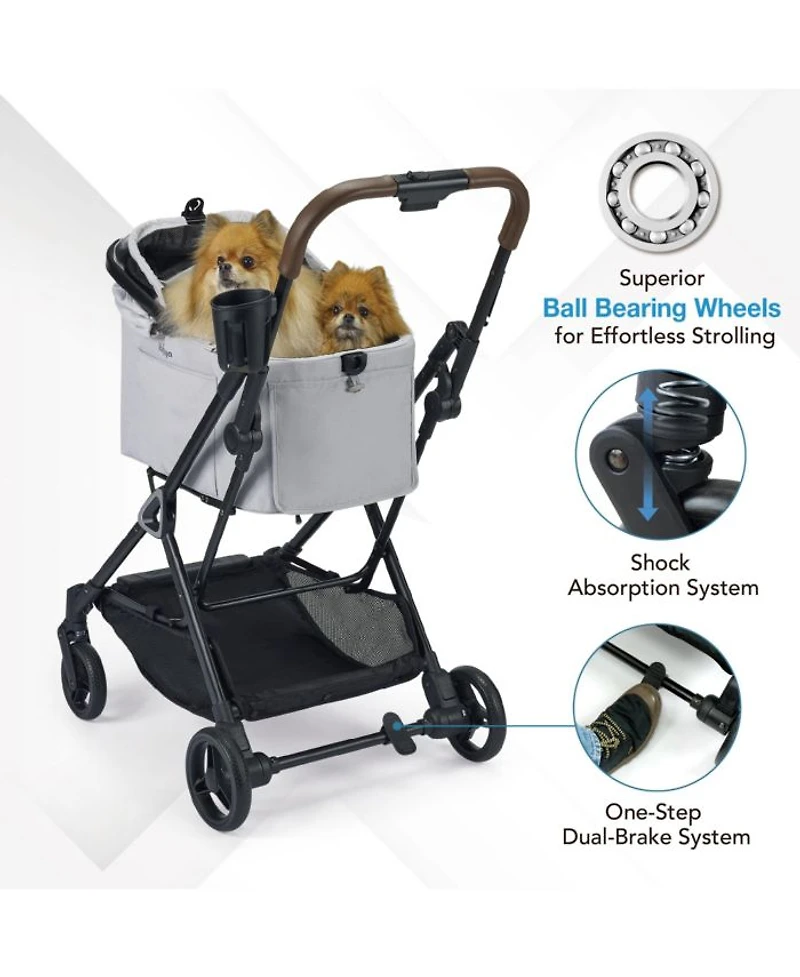 Tinker Small Detachable Pet Stroller – Compact Buggy for Cats & Small Dogs