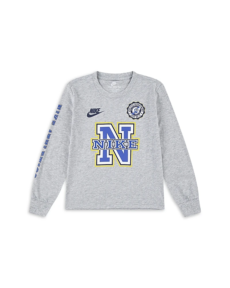 Nike Boys' Athletics Long Sleeve Graphic Logo Tee - Little Kid