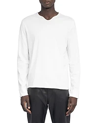 Zadig & Voltaire Monastir Long Sleeve Split Collar Graphic Tee