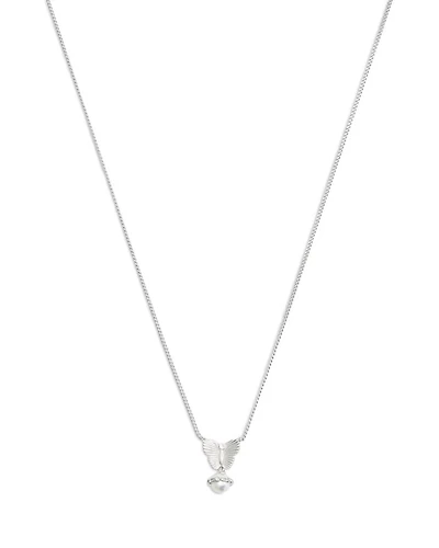 Signature Heritage Butterfly Imitation Pearl Pendant Necklace, 16"-18"