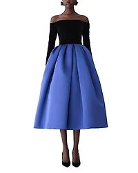 Carolina Herrera Off-the-Shoulder Midi Dress