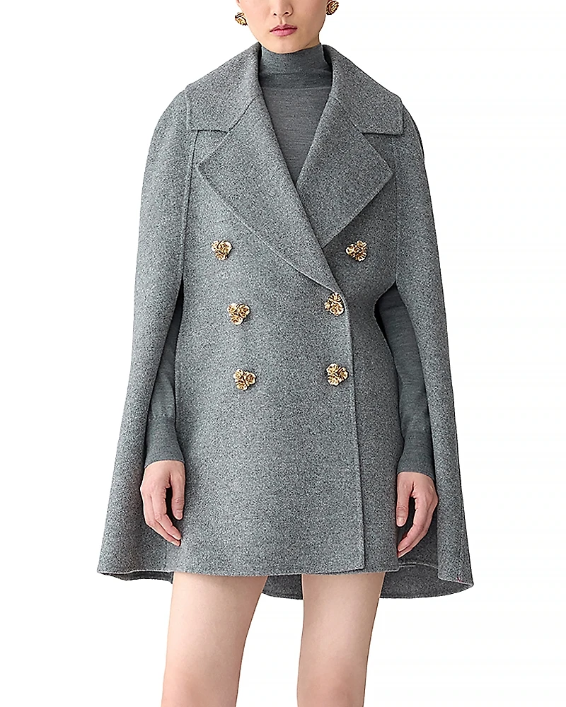Carolina Herrera Double Breasted Cape Coat