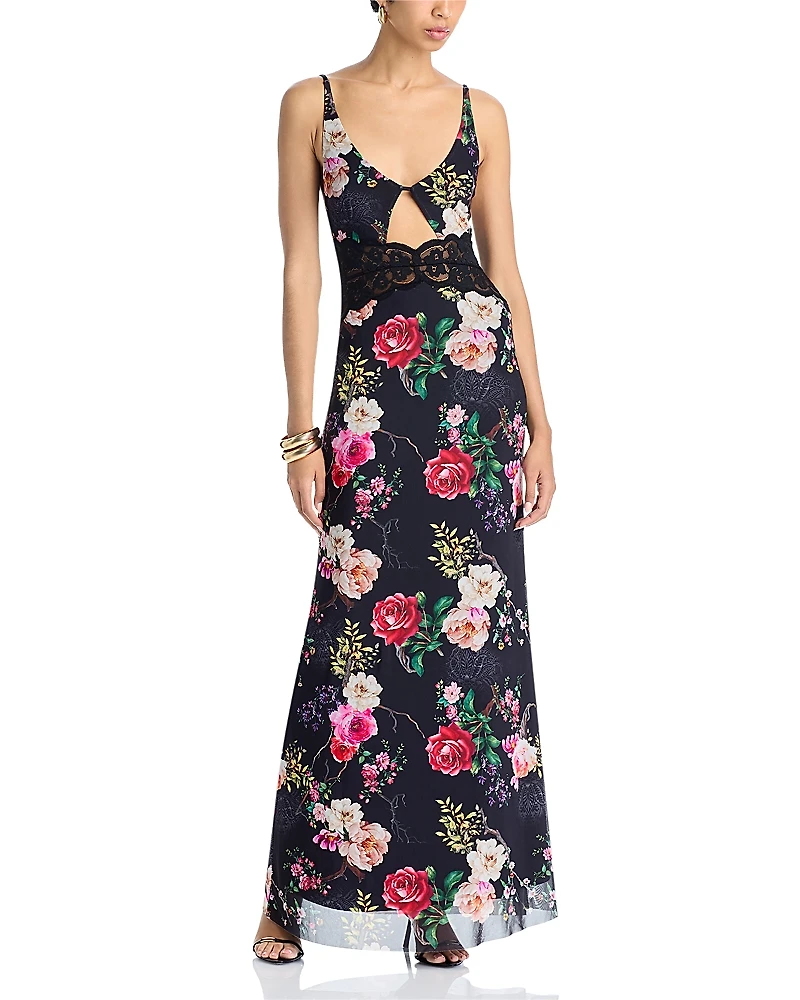 Afrm Elyse Keyhole Maxi Dress