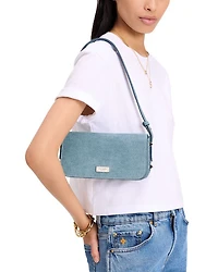 Liv Denim Look Leather Shoulder Bag