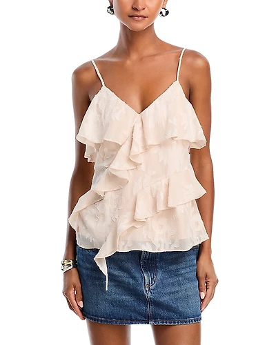 Aqua Ruffled Cami Top - Exclusive