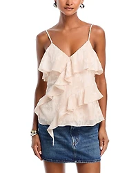 Aqua Ruffled Cami Top - Exclusive