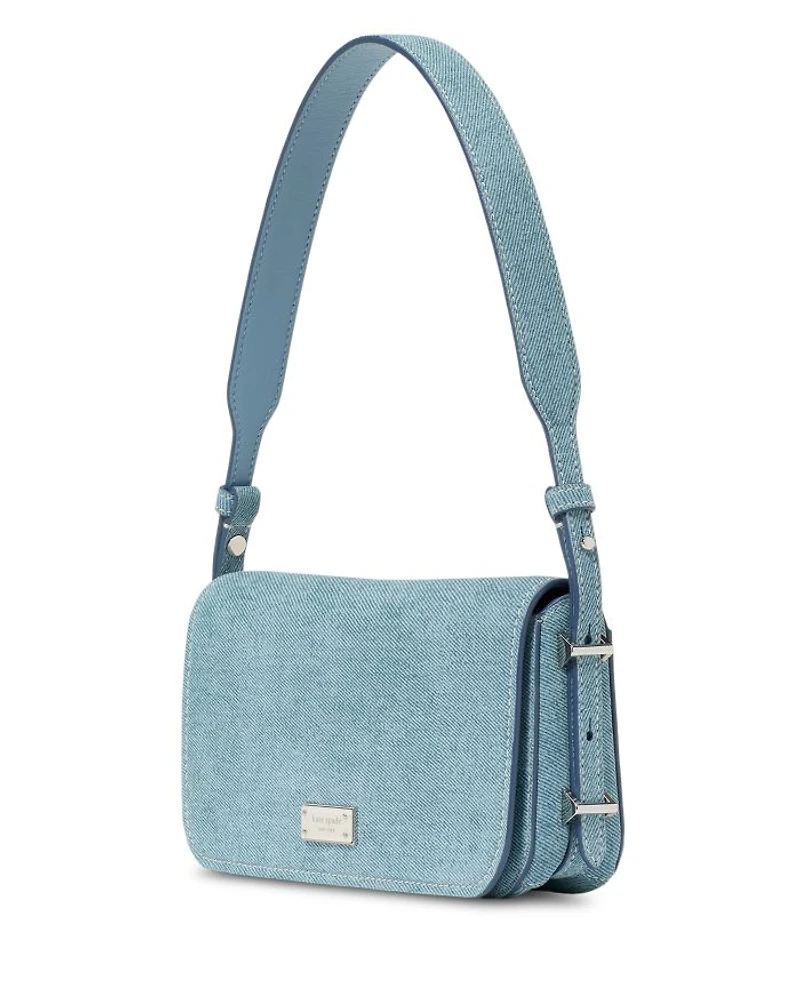 Liv Denim Look Leather Shoulder Bag