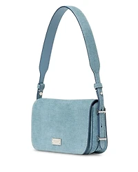 Liv Denim Look Leather Shoulder Bag
