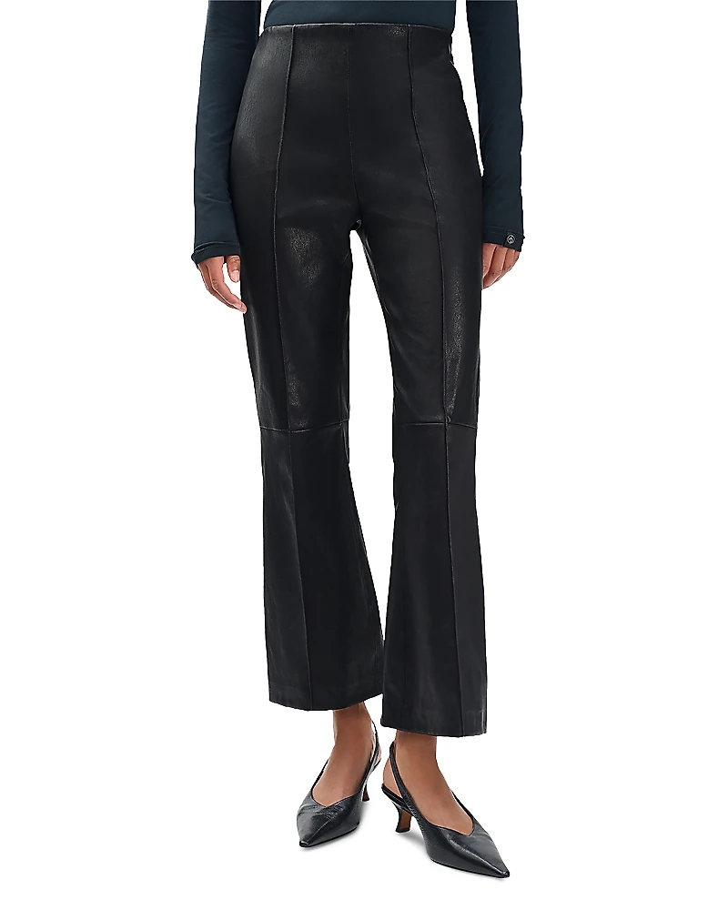 rag & bone Irina Leather Kick Flare Pants