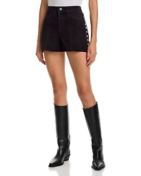 Cinq a Sept Studded Suede Shannon Shorts