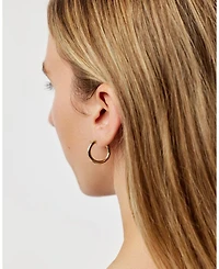 Gold Classic Chunky Hoop Medium Earrings
