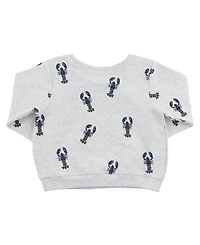 Unisex Lobsters Print Brooklyn Boxy Sweatshirt - Baby, Little Kid