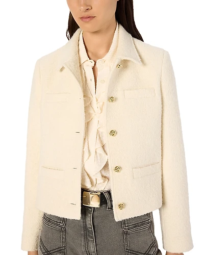 Gerard Darel Norine Collared Button Up Jacket
