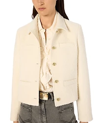 Gerard Darel Norine Collared Button Up Jacket