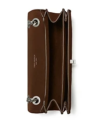 Kira Turnlock Suede Shoulder Bag