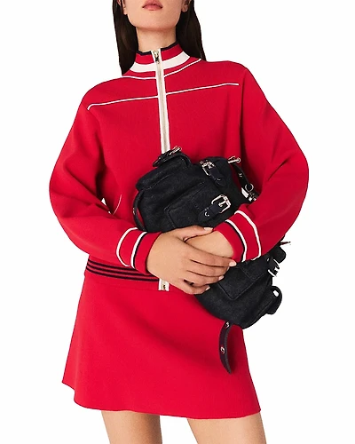 Maje Zip Front Cardigan